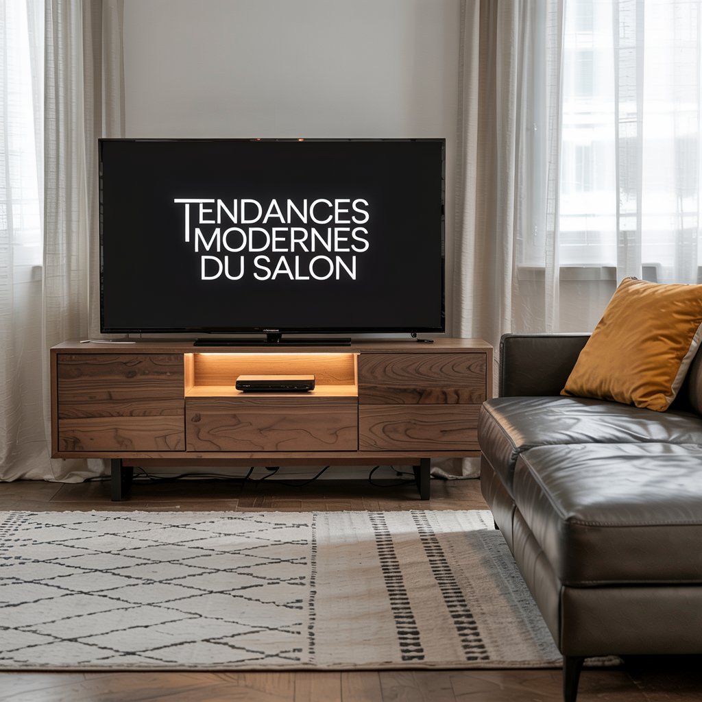 Tendances modernes du salon qui commencent par le meuble TV