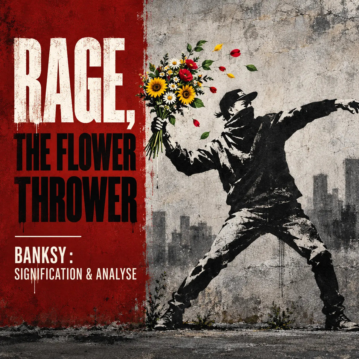 Rage, the Flower Thrower de Banksy : signification et analyse