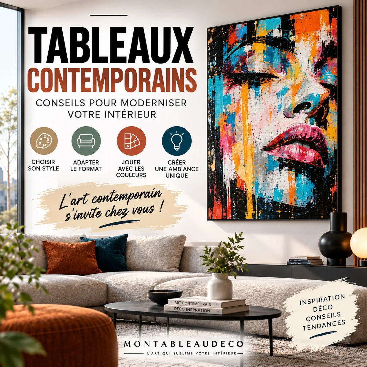 Tableaux contemporains : conseils pour moderniser votre intérieur