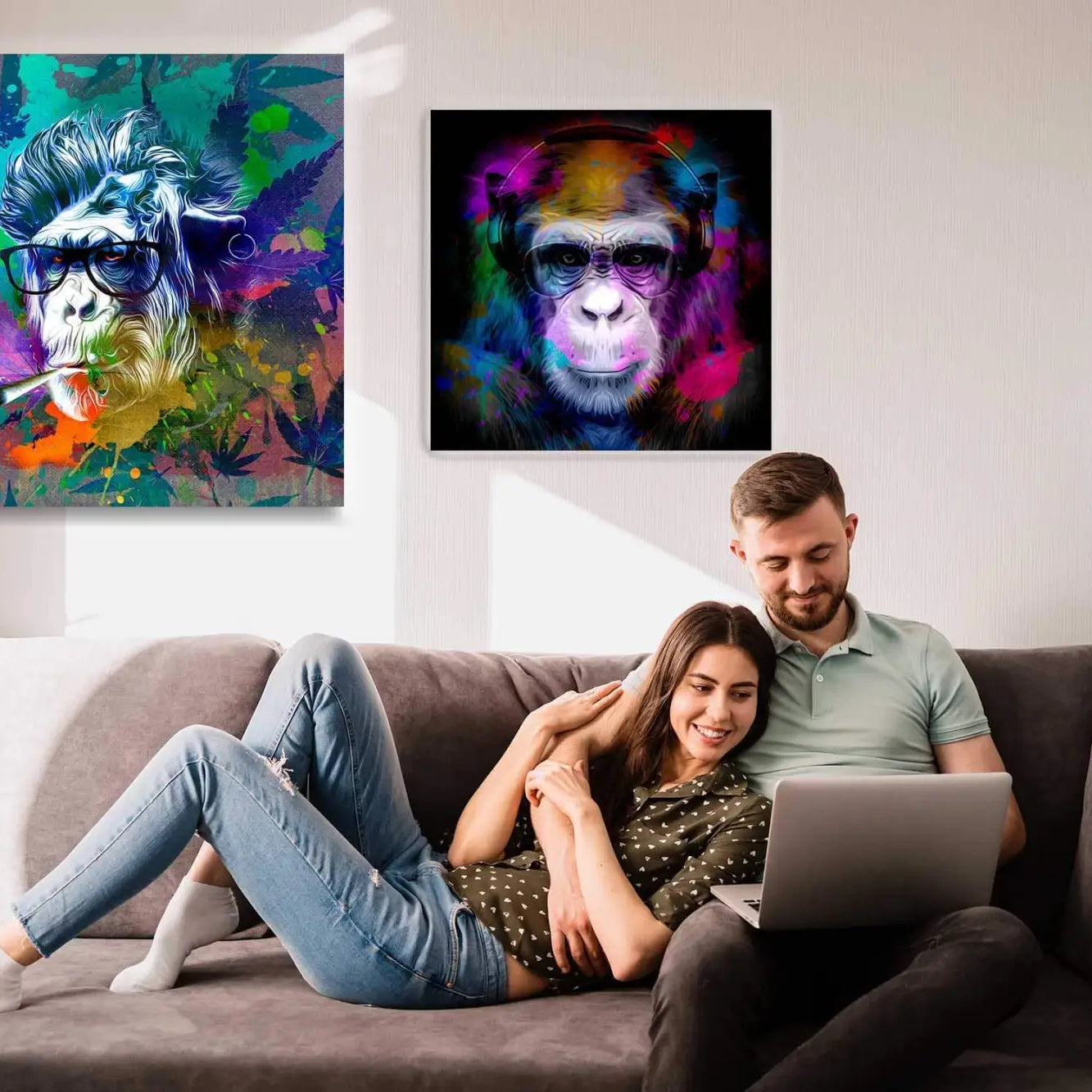 Suspendre un tableau à l’aide d’une ficelle - Montableaudeco