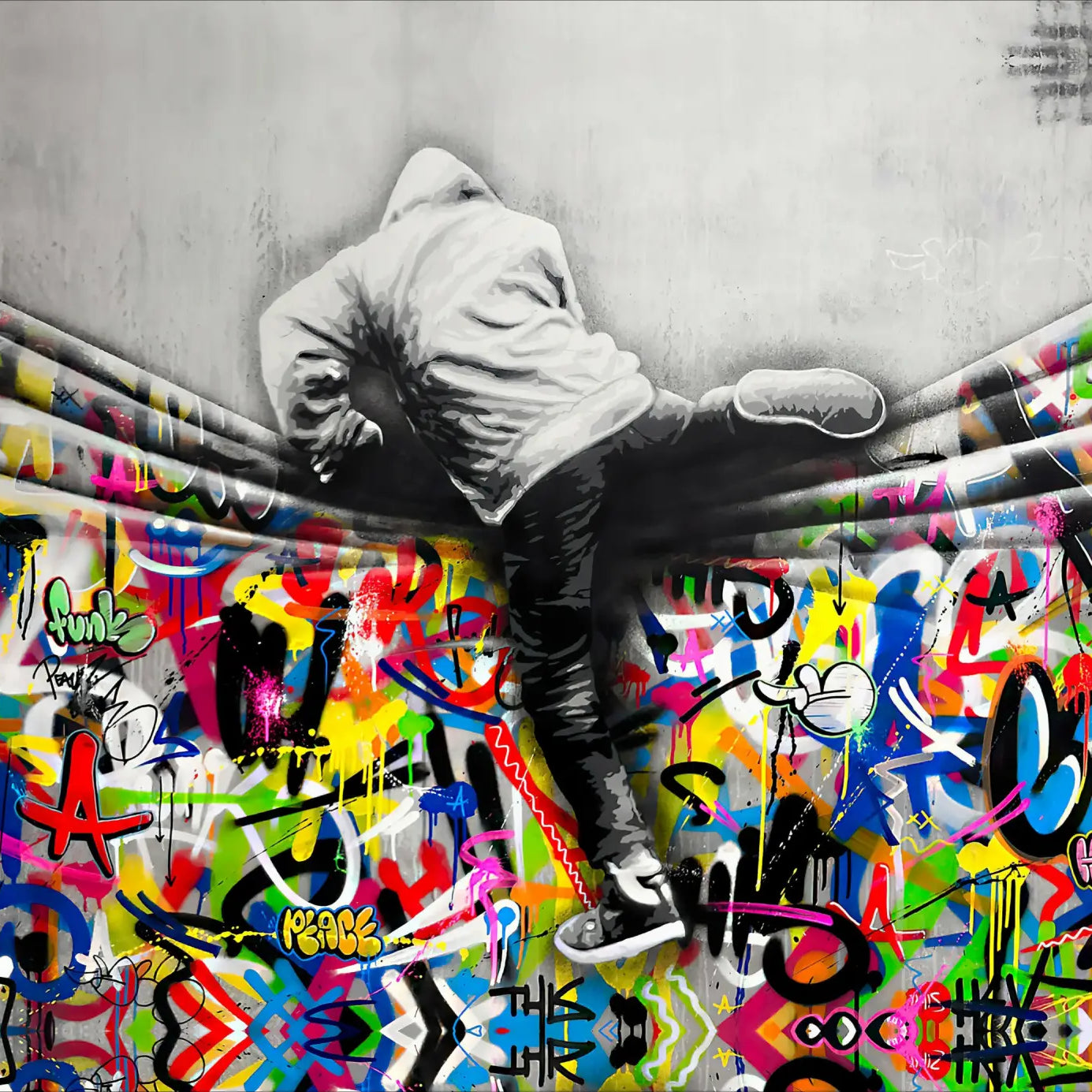 Tableau Street Art Original et coloré - Montableaudeco