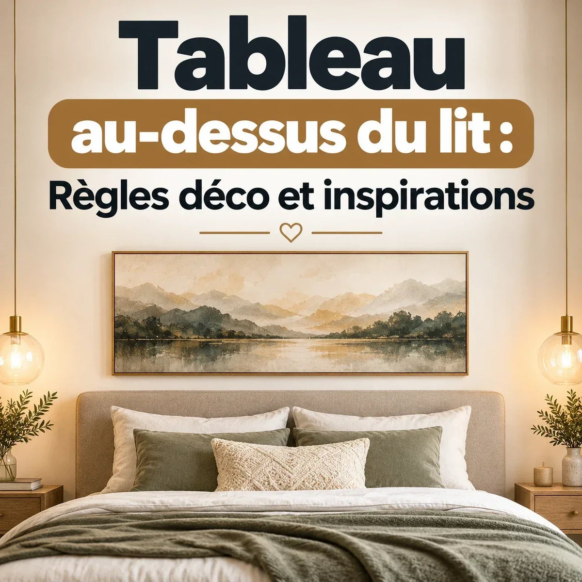 Tableau au-dessus du lit : Règles déco et inspirations