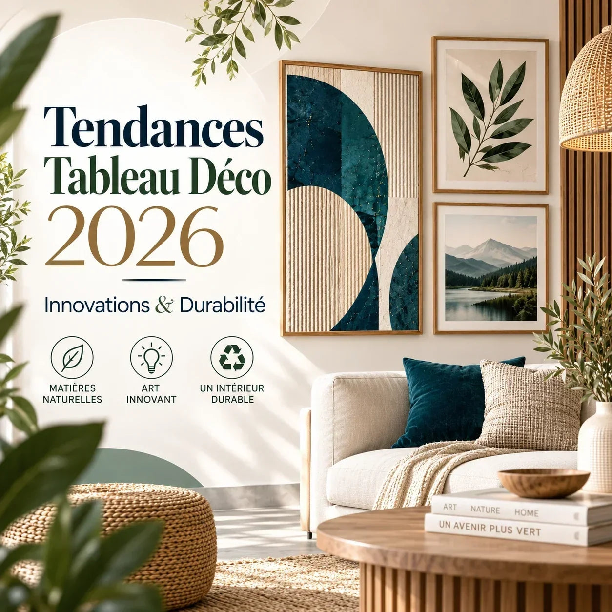 Tendances Tableau Déco 2026 : Innovations & Durabilité