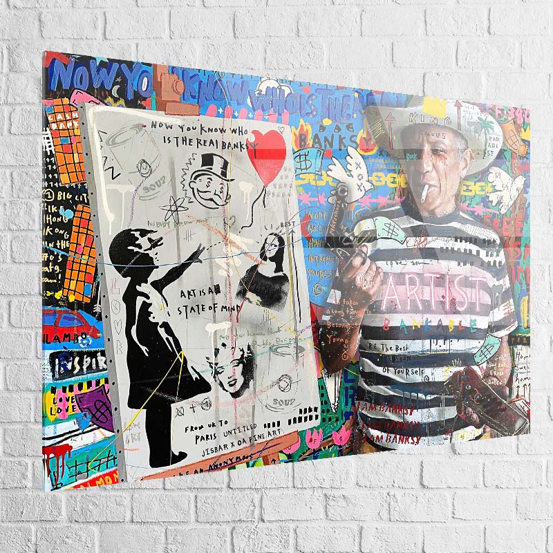 Affiche ou tableau grand format hommage à Banksy et à l’art engagé