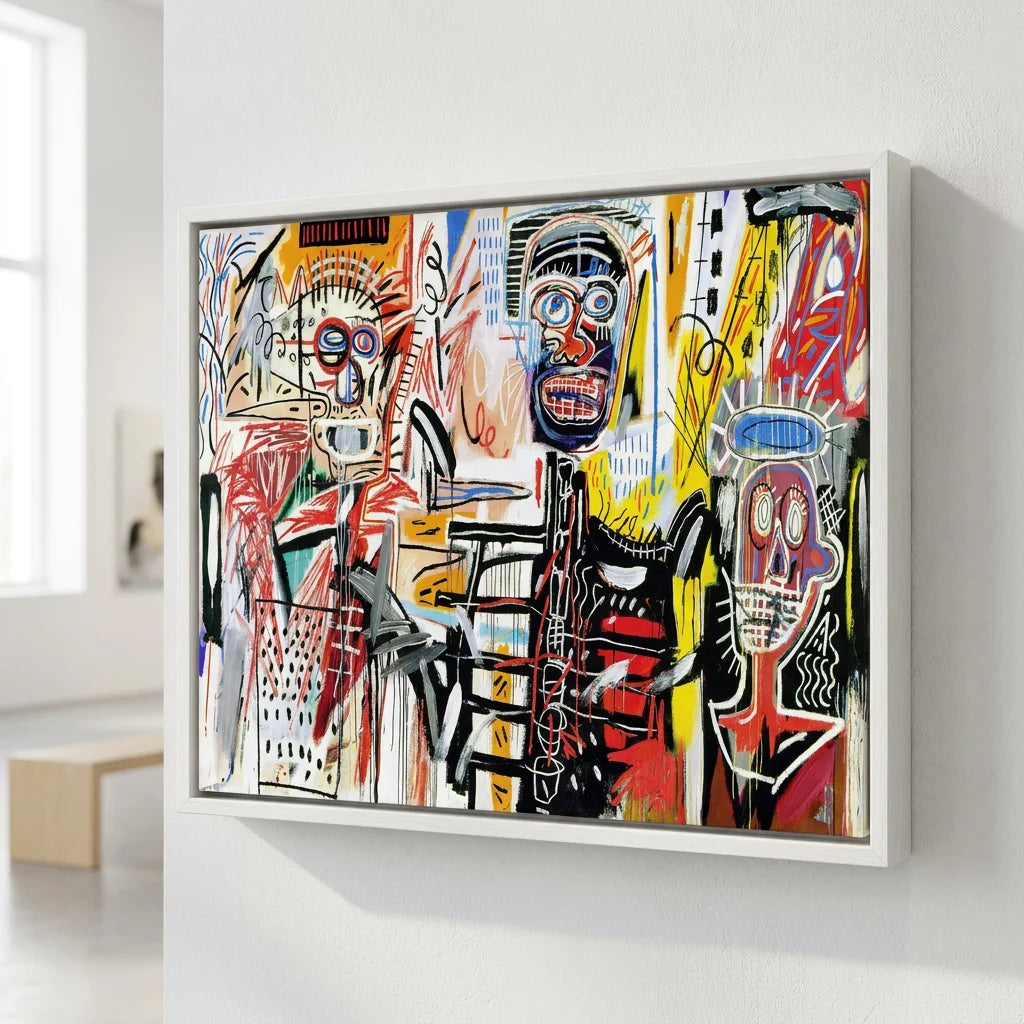 Décoration murale Basquiat Philistines 1982 pour salon arty