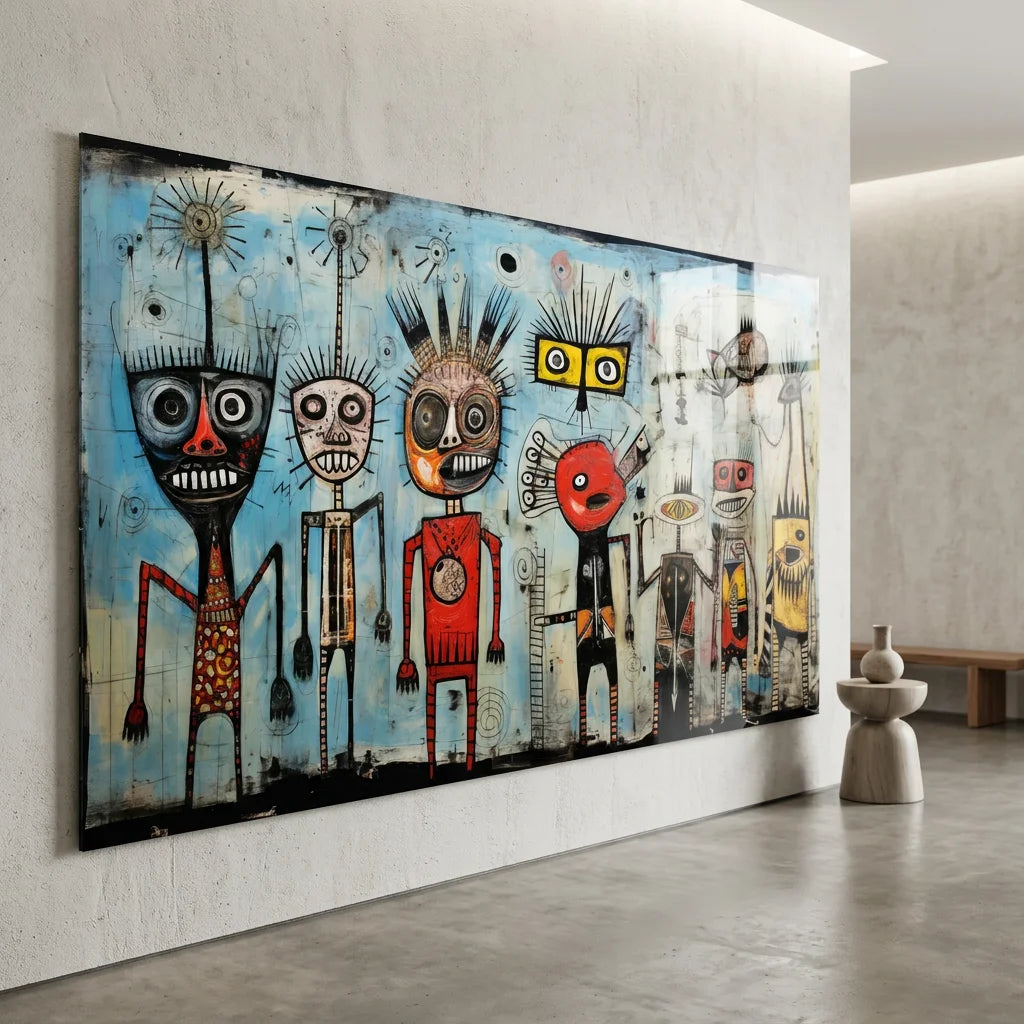 Décoration murale Basquiat pour loft ou bureau créatif