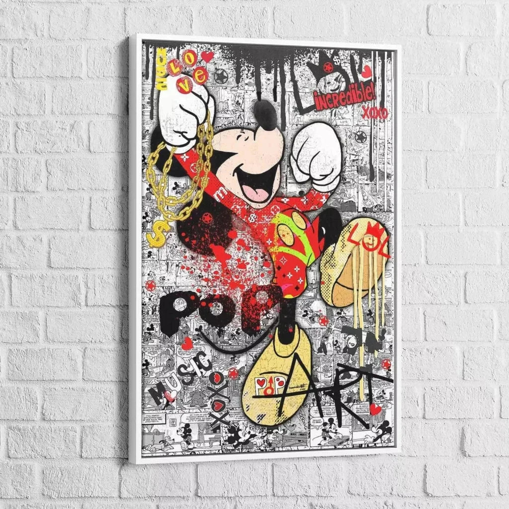 Décoration murale Mickey Pop Art inspirée du street art