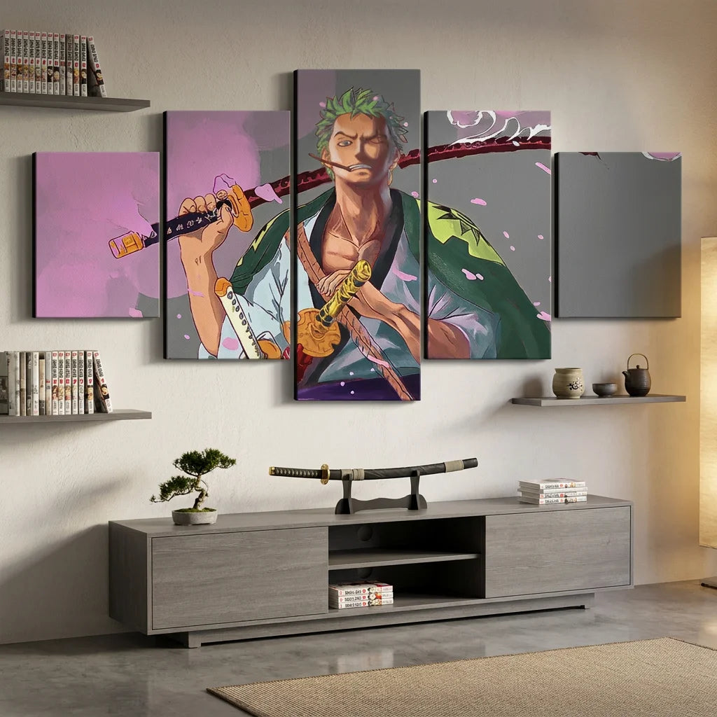 Décoration murale One Piece avec Zoro et ses sabres