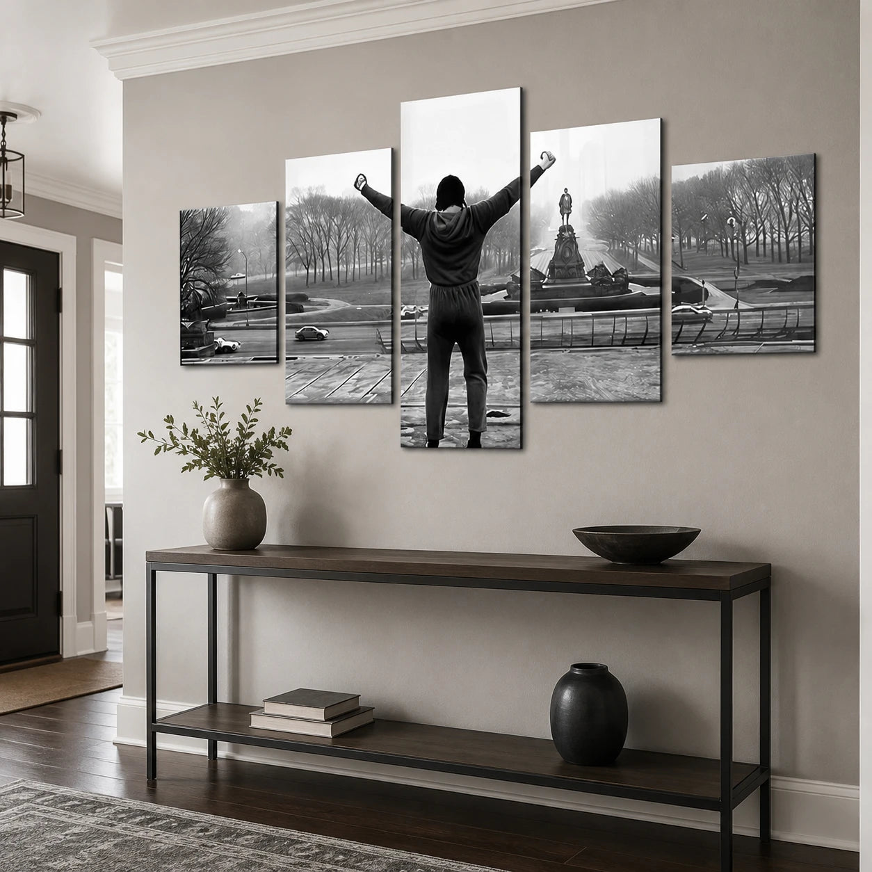 Décoration murale Rocky Balboa 5 panneaux style cinéma et sport