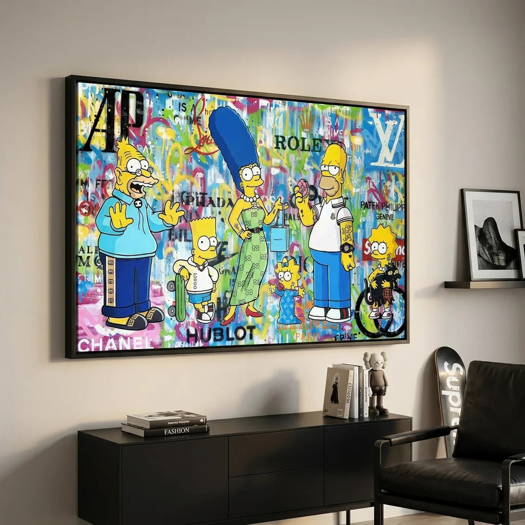 Décoration murale Simpson Fashion pour salon moderne