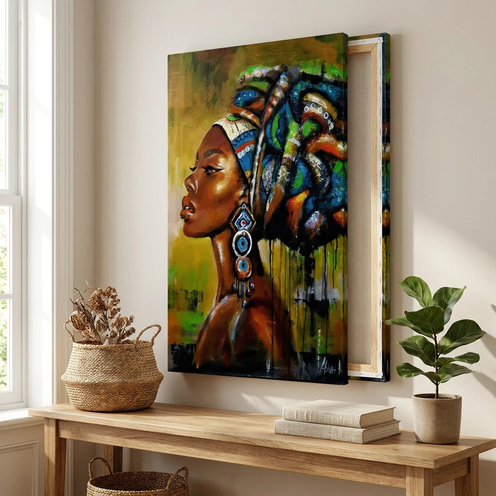 Décoration murale africaine femme du pays pour salon