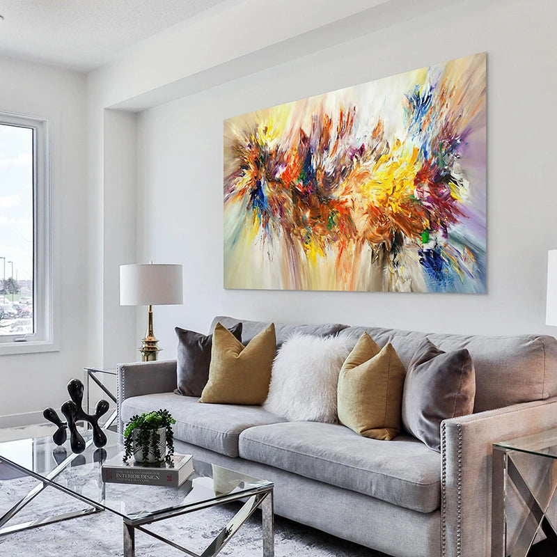 Décoration murale design – tableau Explosion pour pièce à vivre