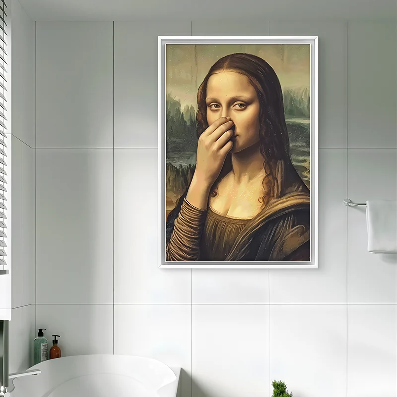 Décoration murale originale style art détourné Joconde