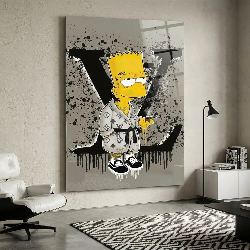 Tableau Bart Simpson Louis Vuitton - 40x60cm / Plexiglas - Tableau Animation
