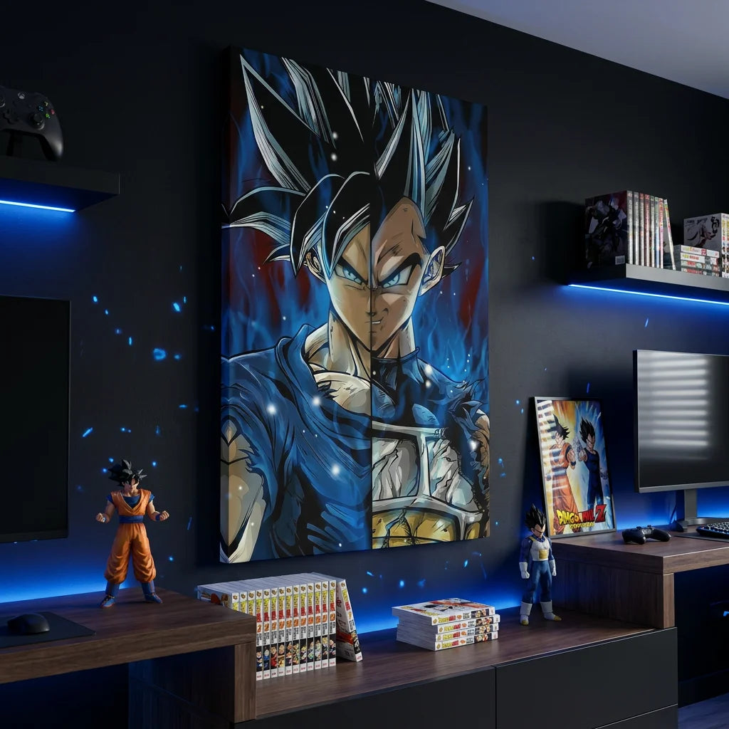 Tableau Dragon Ball Sangoku Vegeta - 40x60cm / Toile tendue sur châssis - Toile Imprimée