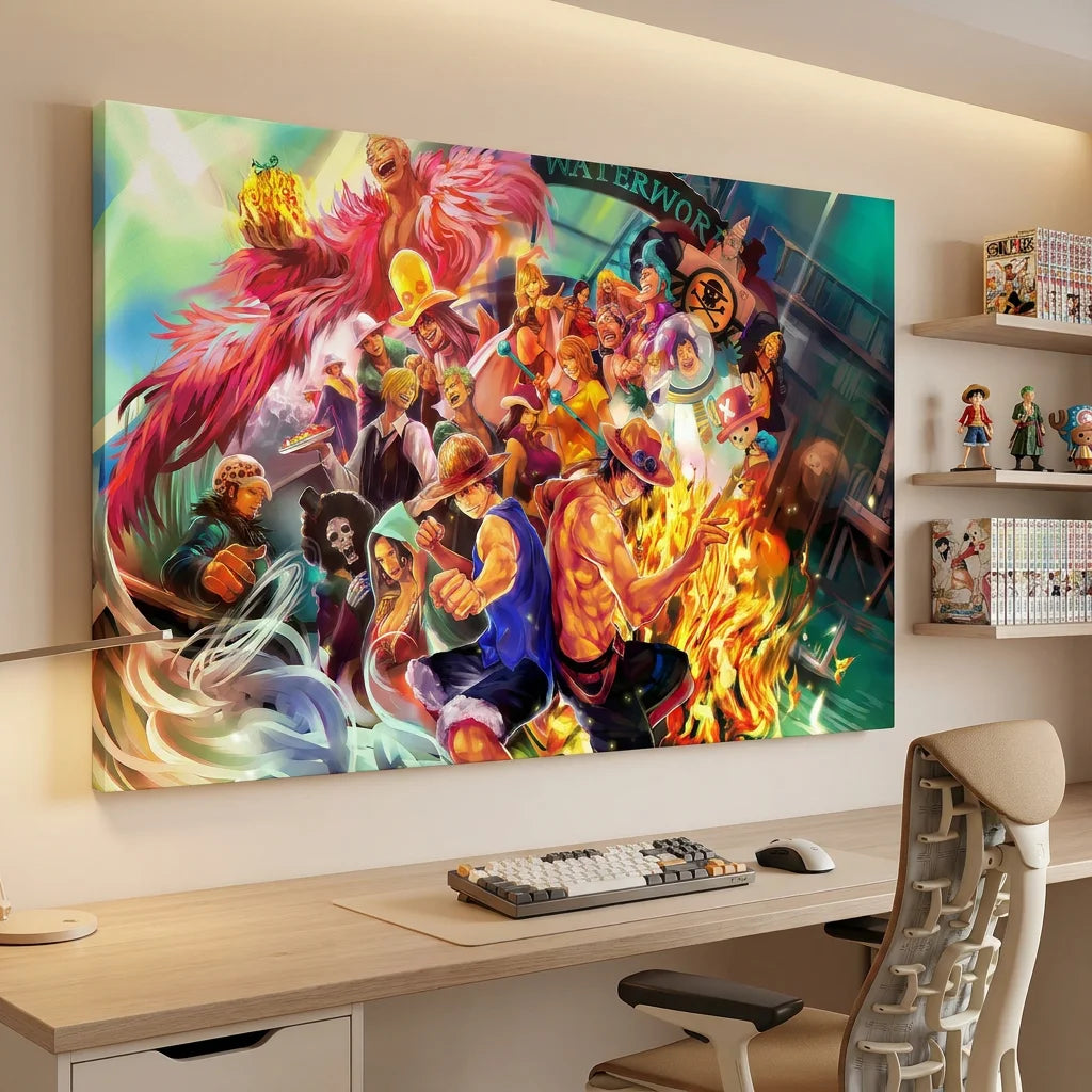 Tableau One Piece Luffy and Friends - Tableau One piece