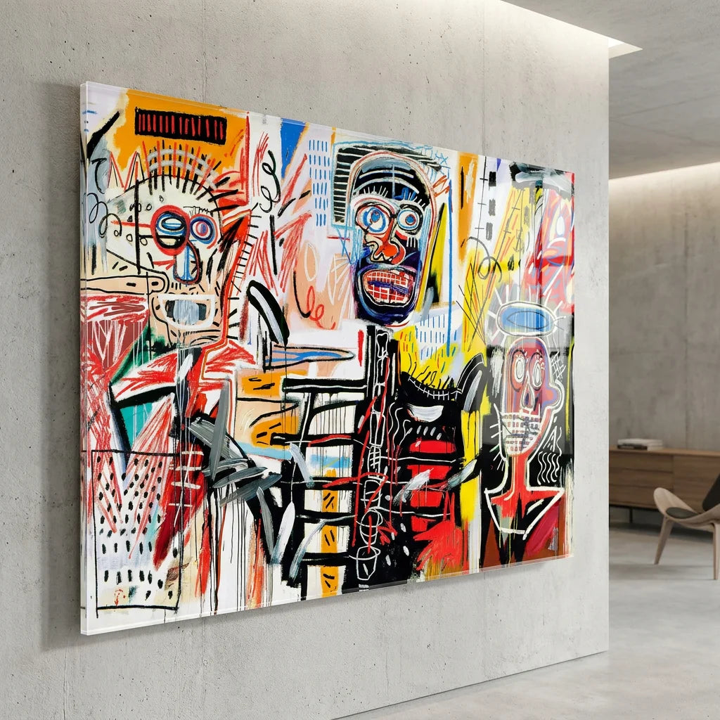 Tableau Basquiat Philistines 1982 pour bureau créatif