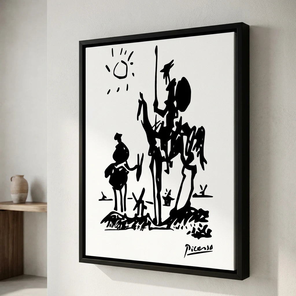 Tableau Don Quichotte et Sancho Panza Picasso