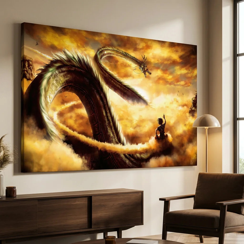 Tableau Dragon Ball Sheeron pour chambre geek ou bureau gaming