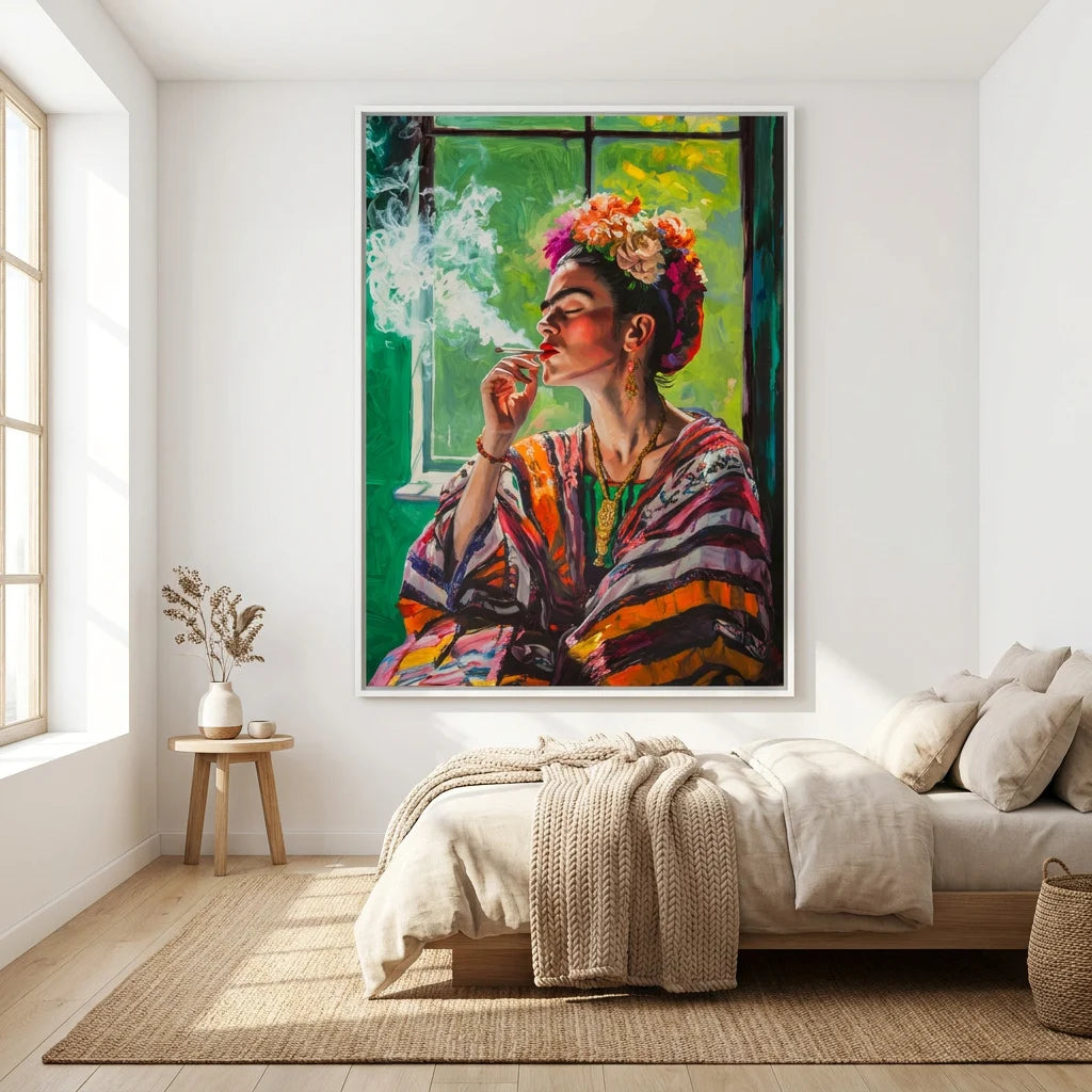 Tableau Frida Kahlo bohème chic contemporain