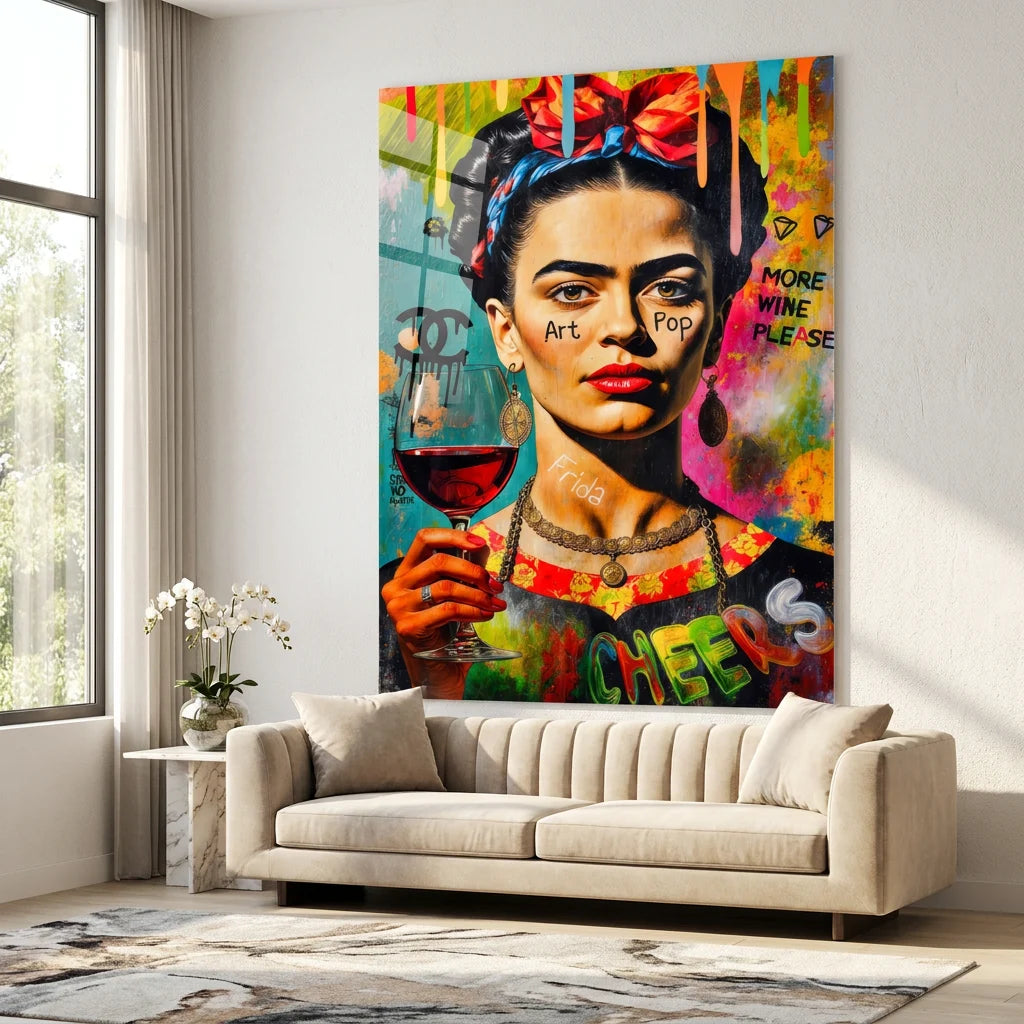 Tableau Frida Kahlo dans un salon