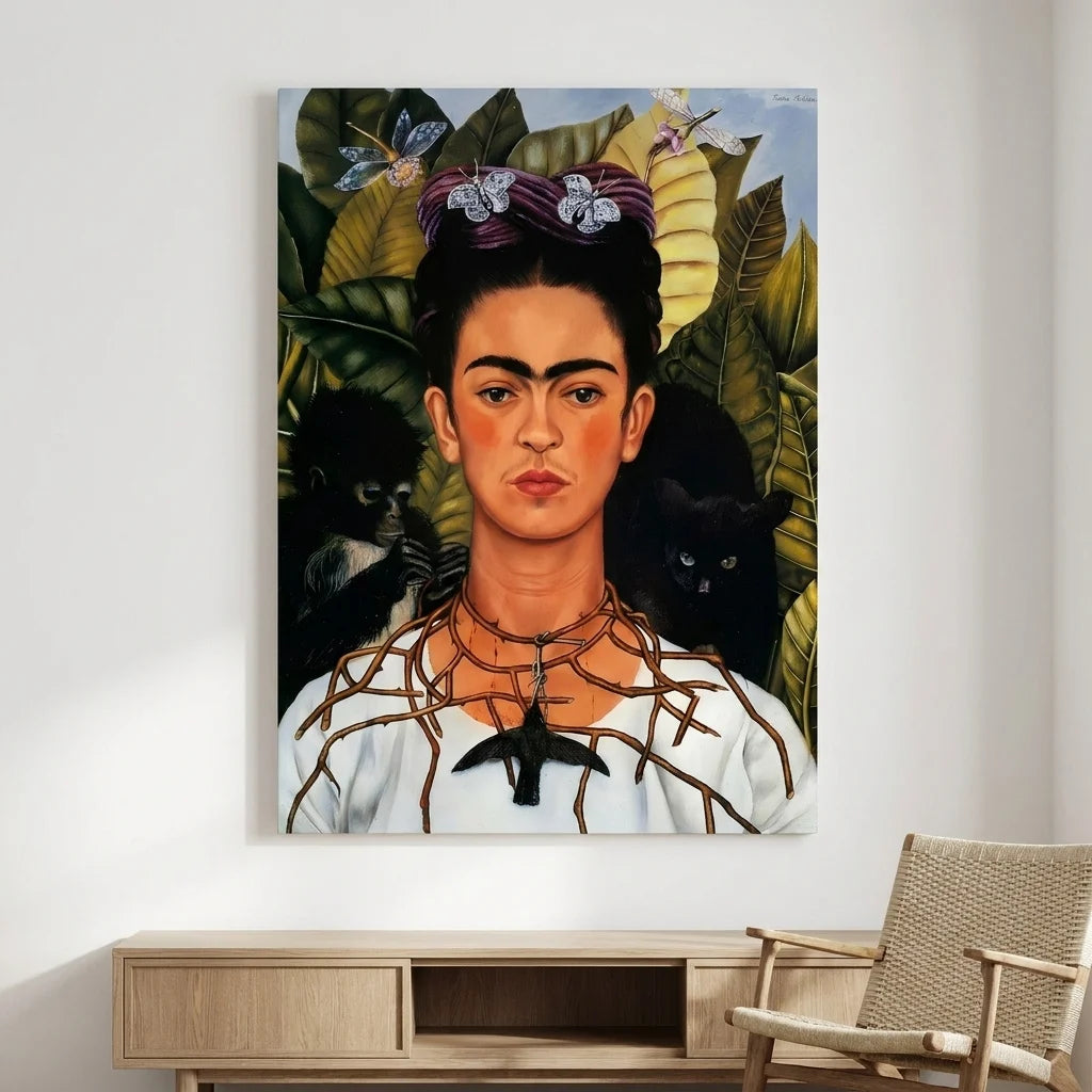 Tableau Frida Kahlo style bohème tropical