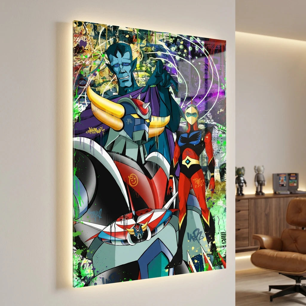 Tableau Goldorak pop culture pour déco geek moderne