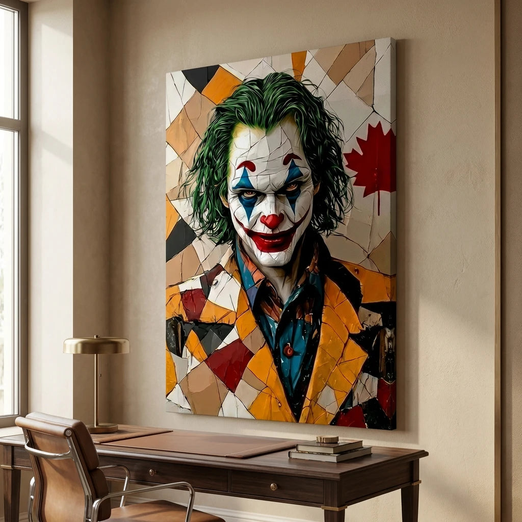 Tableau Joker abstrait coloré moderne