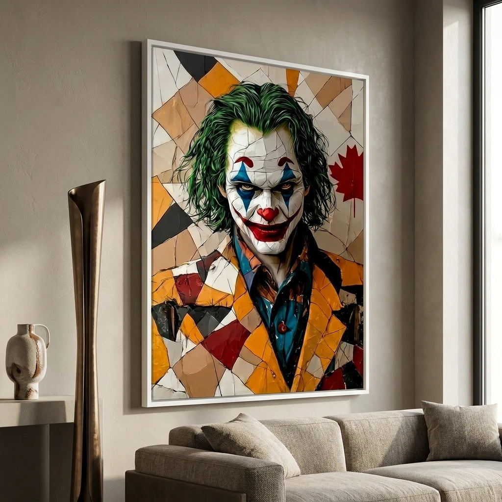 Tableau Joker visage fragmenté