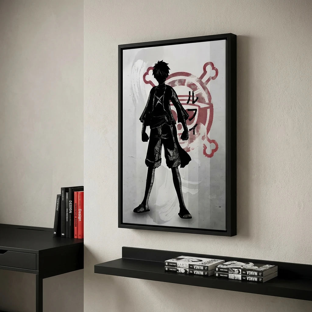 Tableau Luffy Zoro Sanjî style graphique et minimaliste