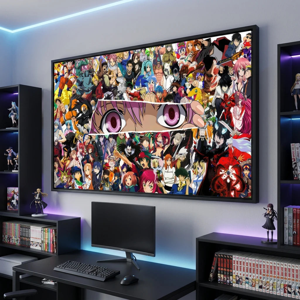 Tableau Manga Tous la avec personnages anime cultes