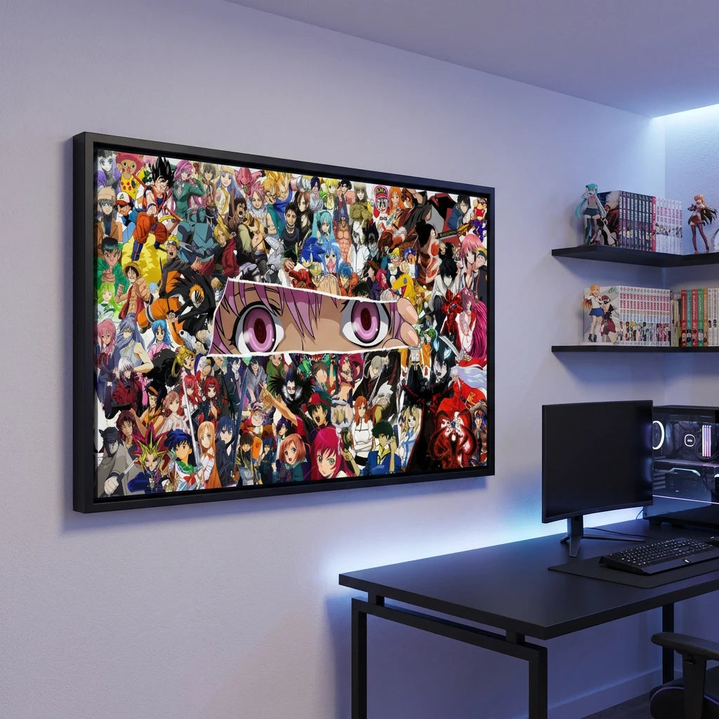 Tableau Manga Tous la pour chambre geek ou bureau gaming