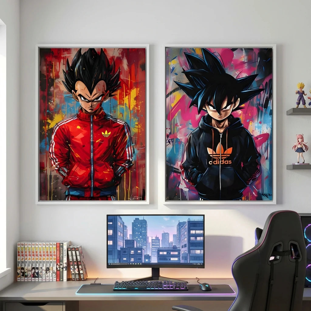 Tableau Manga style street art sur toile pour chambre ado