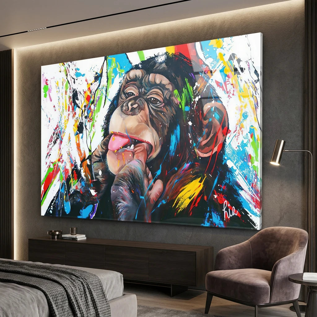 Tableau Monkey Beauty art urbain XXL
