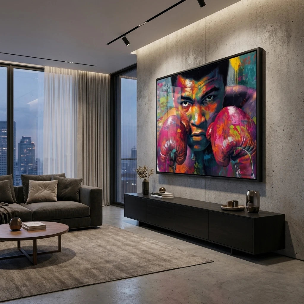 Tableau Muhammad Ali art urbain contemporain