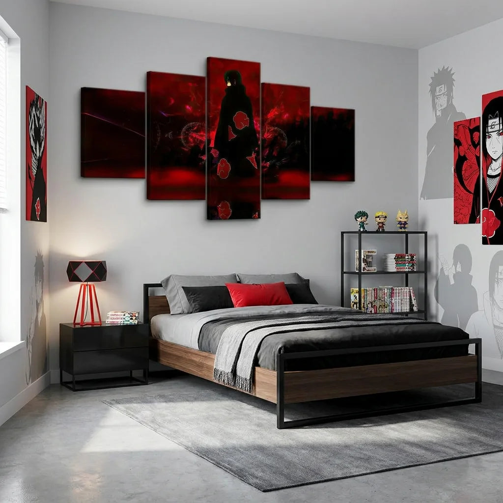 Tableau Naruto Éclat de l’Akatsuki déco geek chic