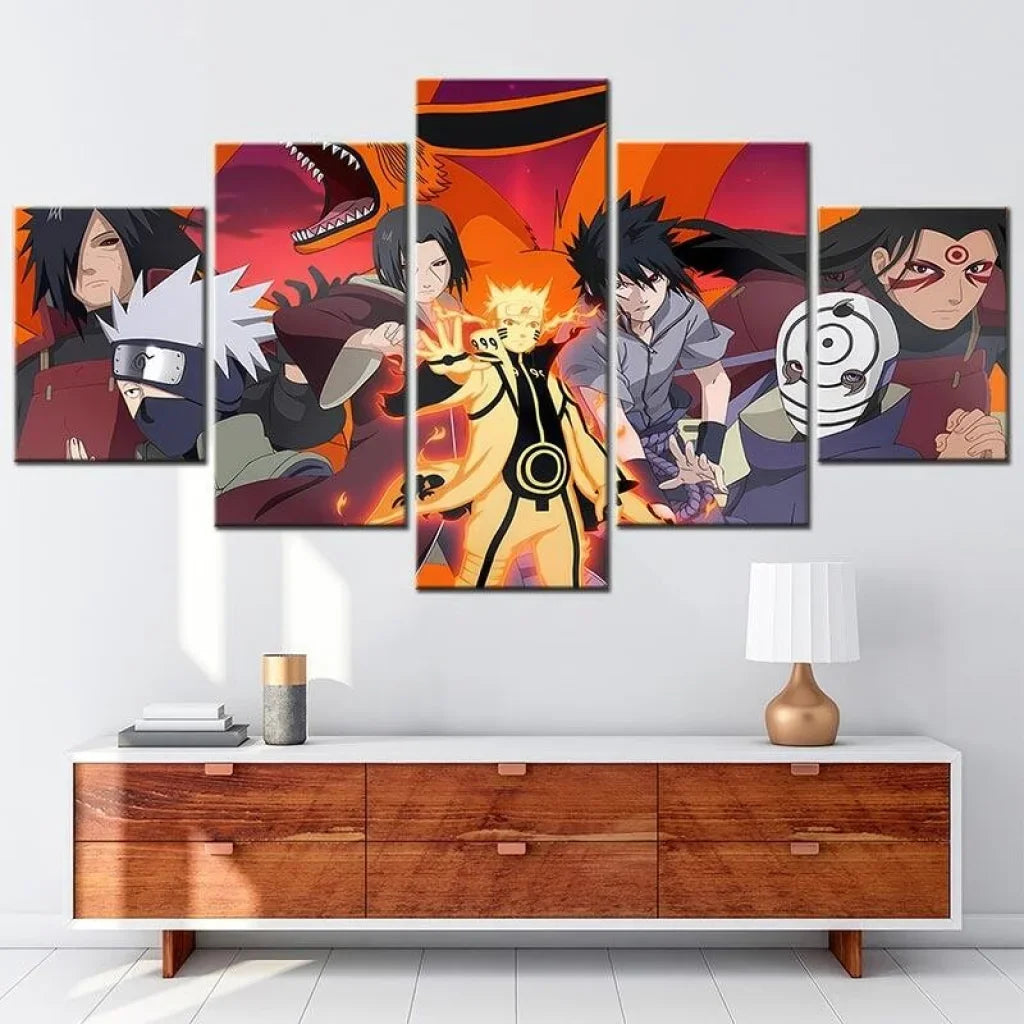 Tableau Naruto multitableaux Héritage du Sensei pour chambre ado