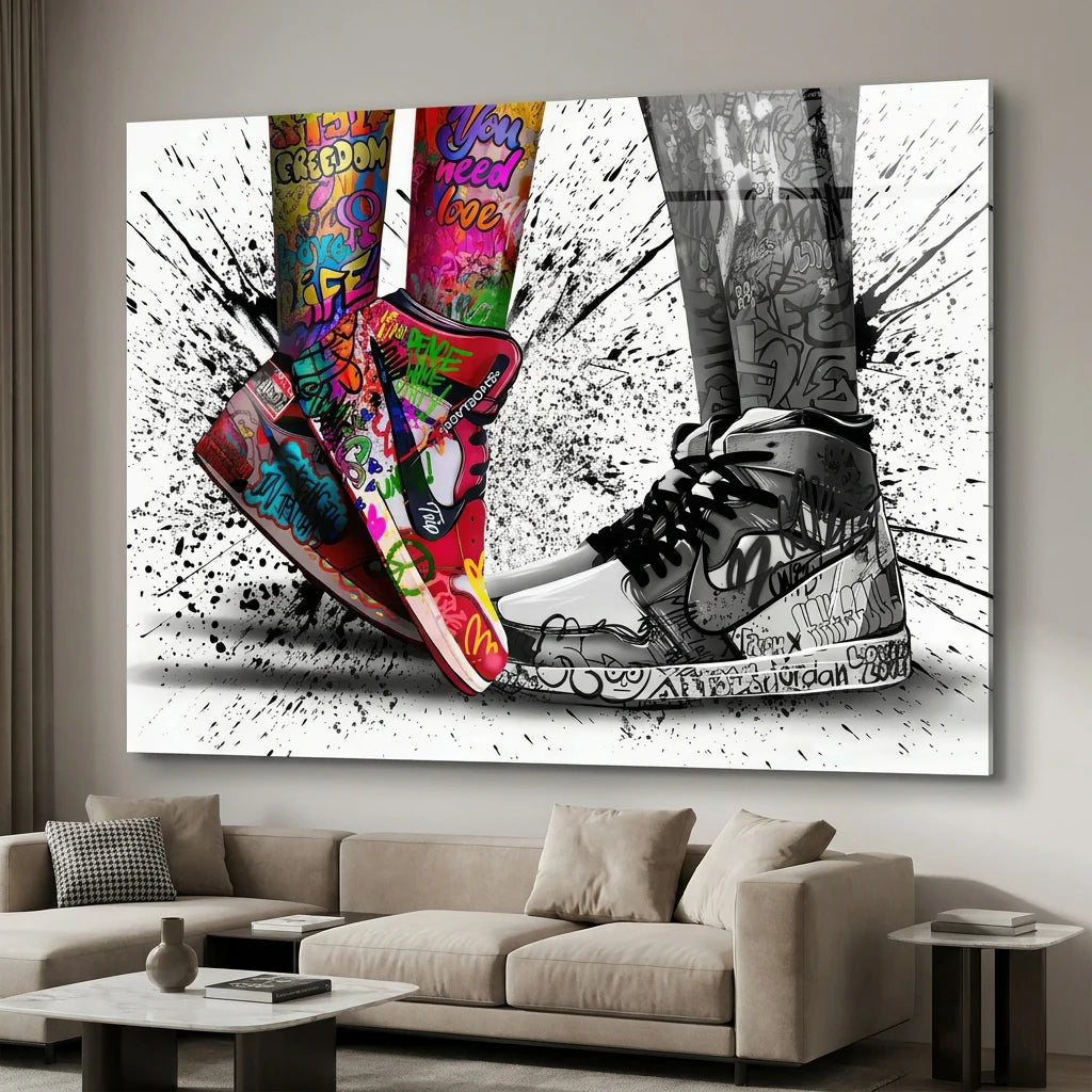 Tableau Nike graffiti urbain contemporain