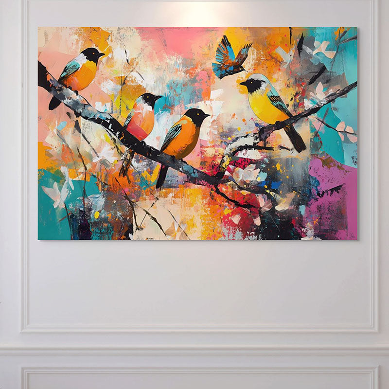 Tableau Oiseau Sur la Branche 1