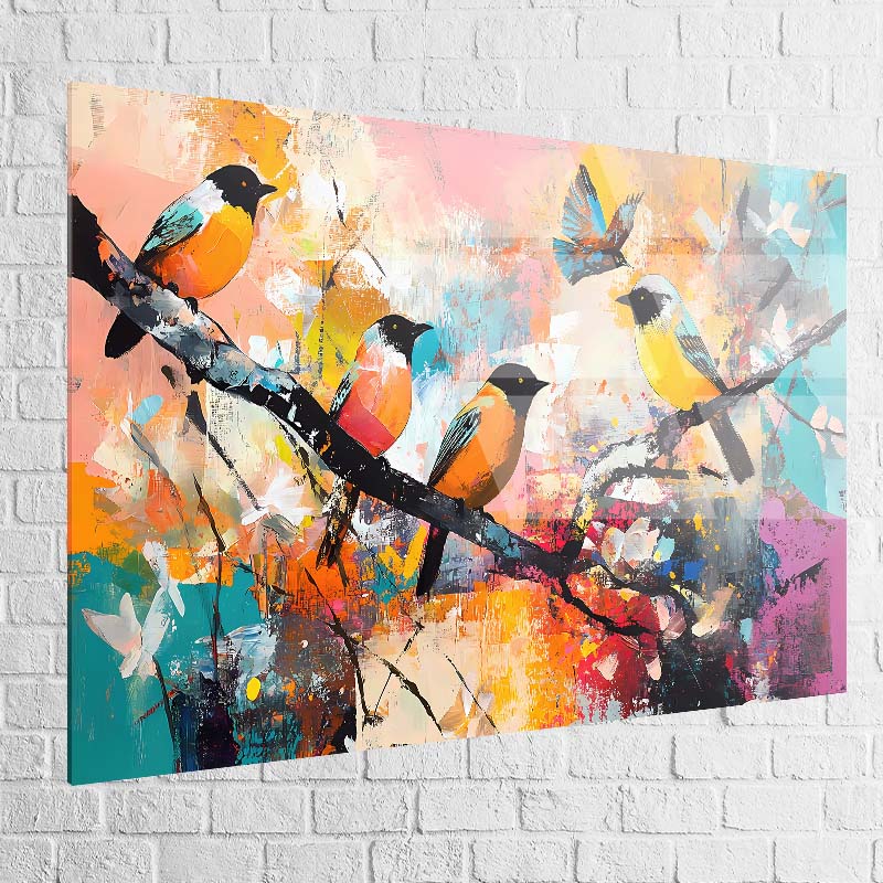 Tableau Oiseau Sur la Branche 5