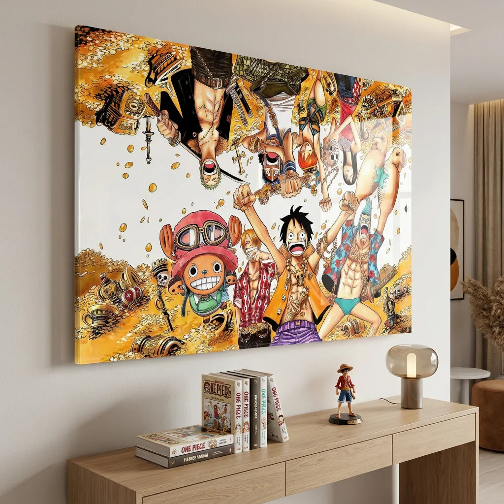 Tableau One Piece avec Luffy et son équipage pirate