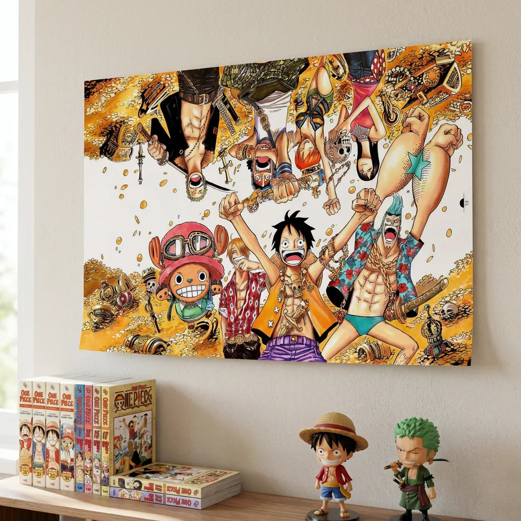 Tableau One Piece aventure pirate pour chambre geek