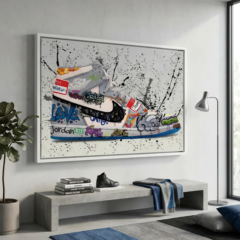 Tableau Street Art Air Dior King pour chambre ado