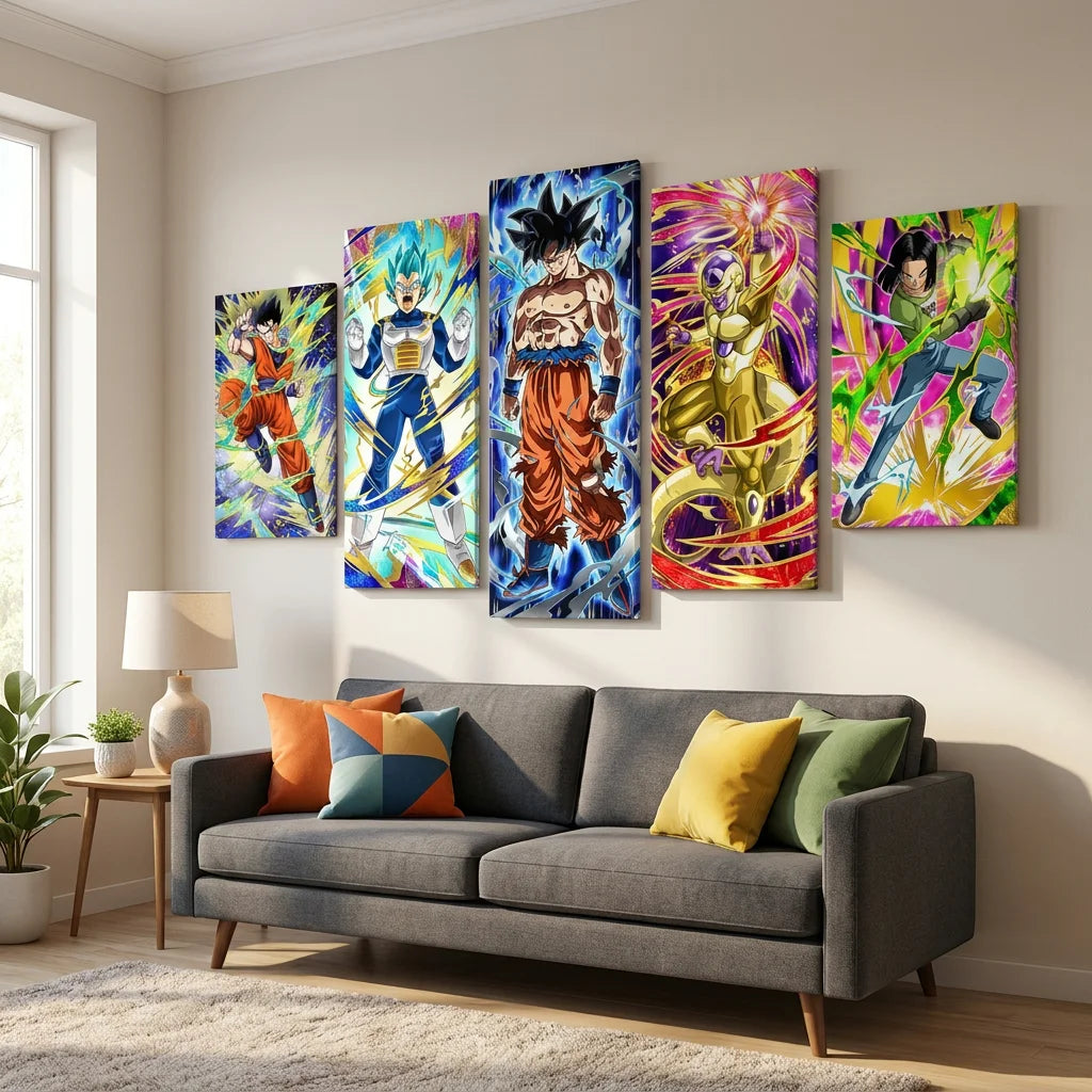 Tableau anime Dragon Ball coloré pour chambre ado