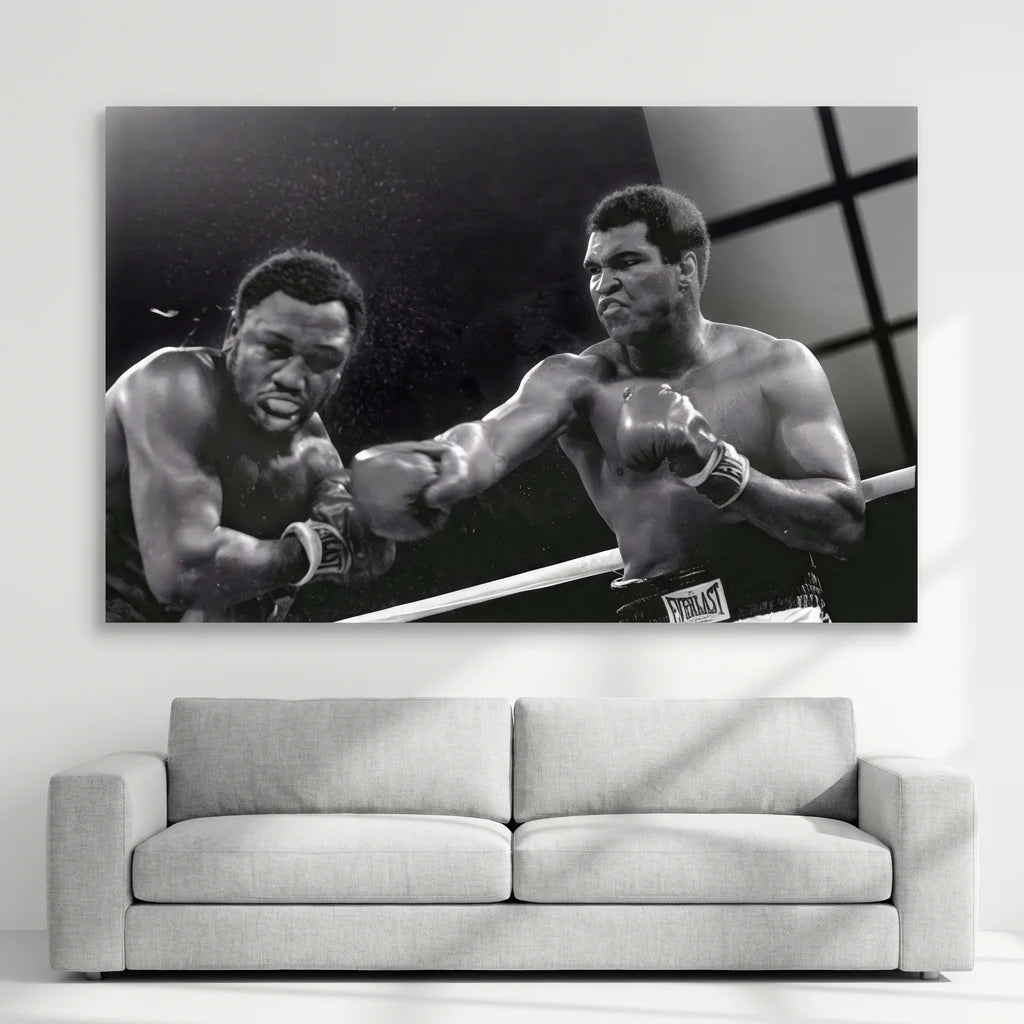 Tableau boxe plexiglas premium, contraste intense et effet brillant