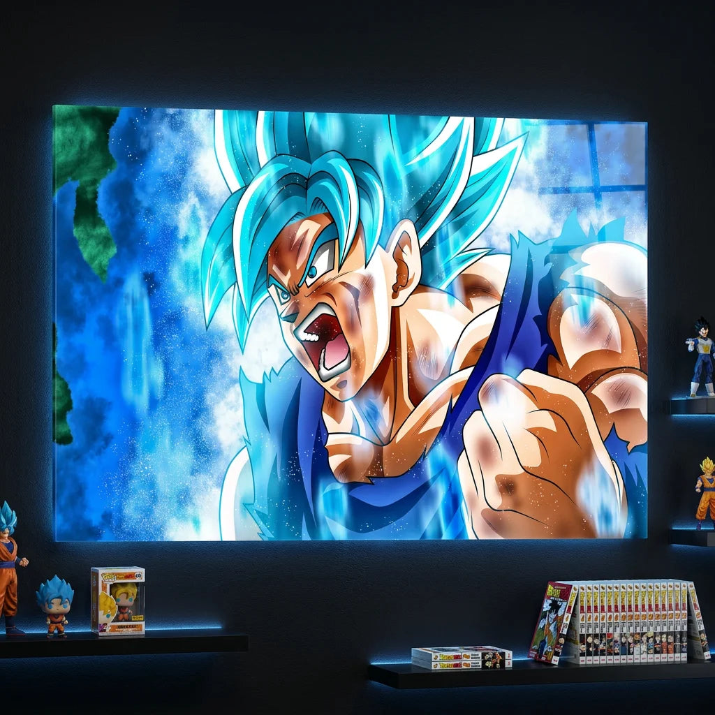 Tableau manga Dragon Ball Fureur de Goku pour chambre geek