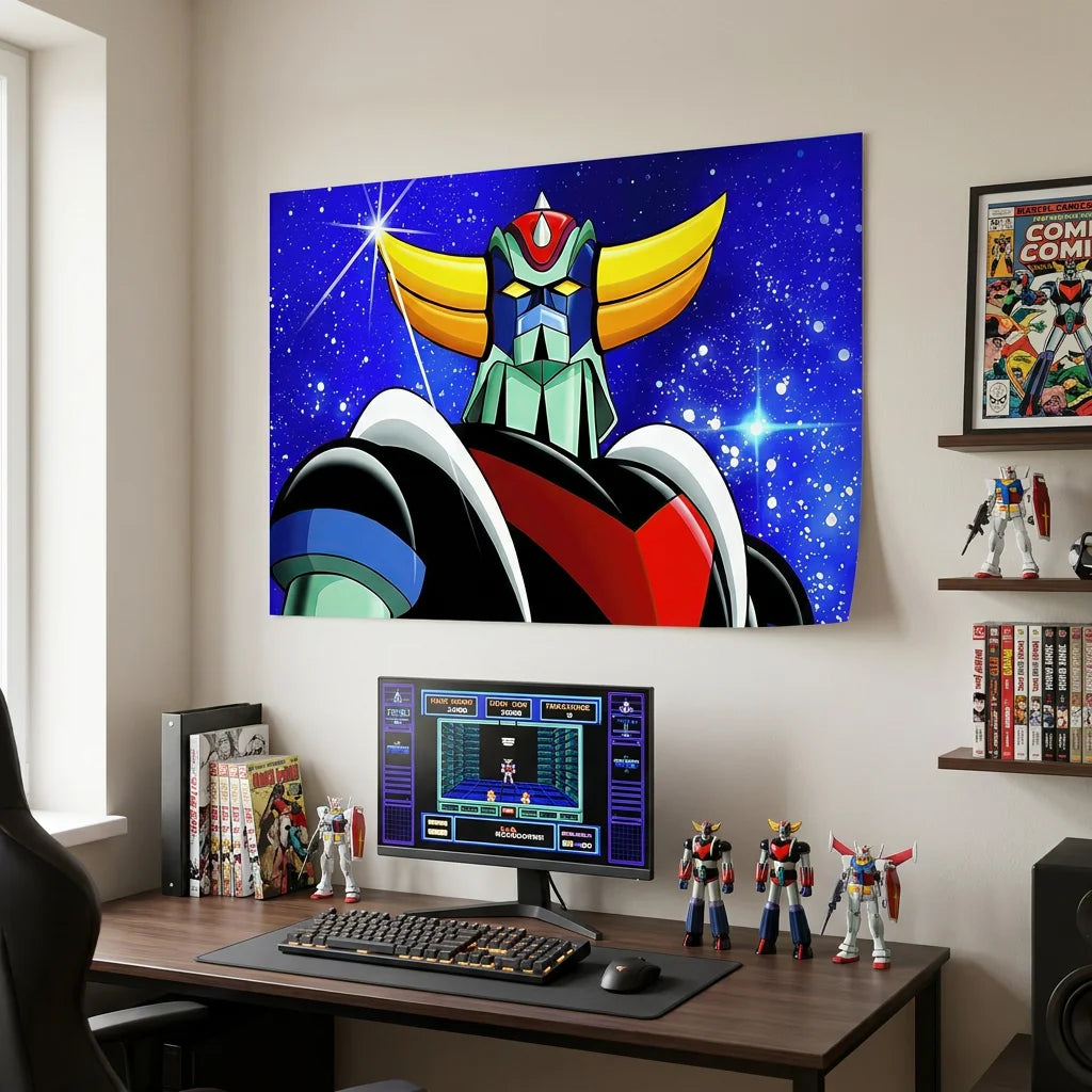 Tableau manga Goldorak Original pour fan d’anime vintage