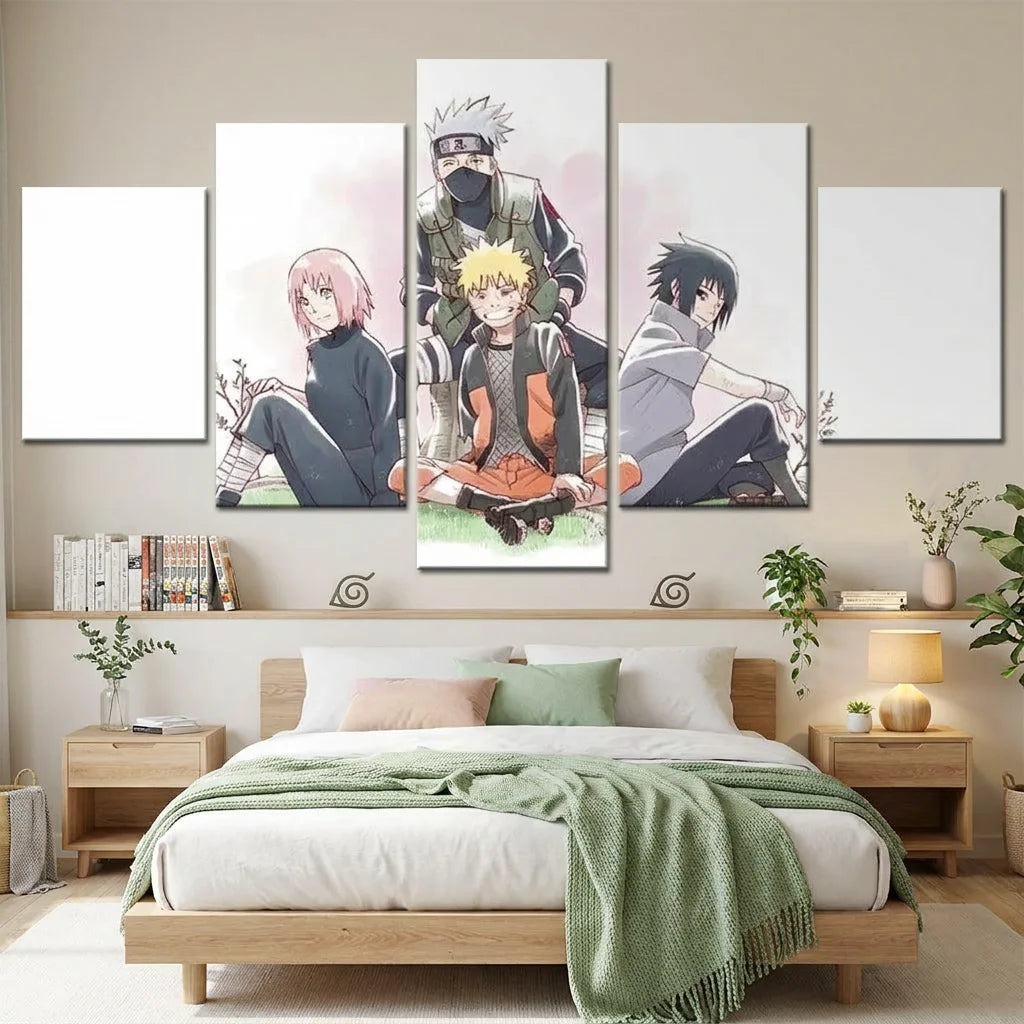 Tableau manga Naruto style pastel et souvenirs d’enfance