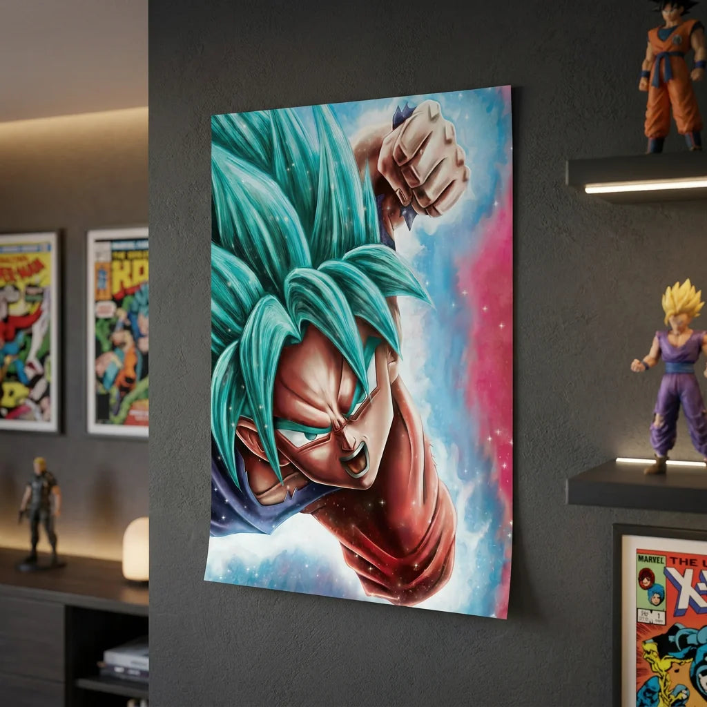 Tableau manga Sangoku et Vegeta pour chambre geek
