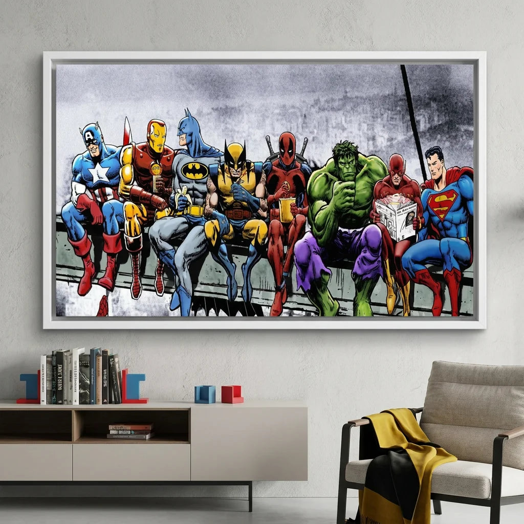 Tableau pop culture Marvel pour chambre geek